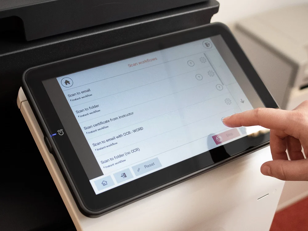 YSoft SafeQ Cloud scan workflows op printerdisplay